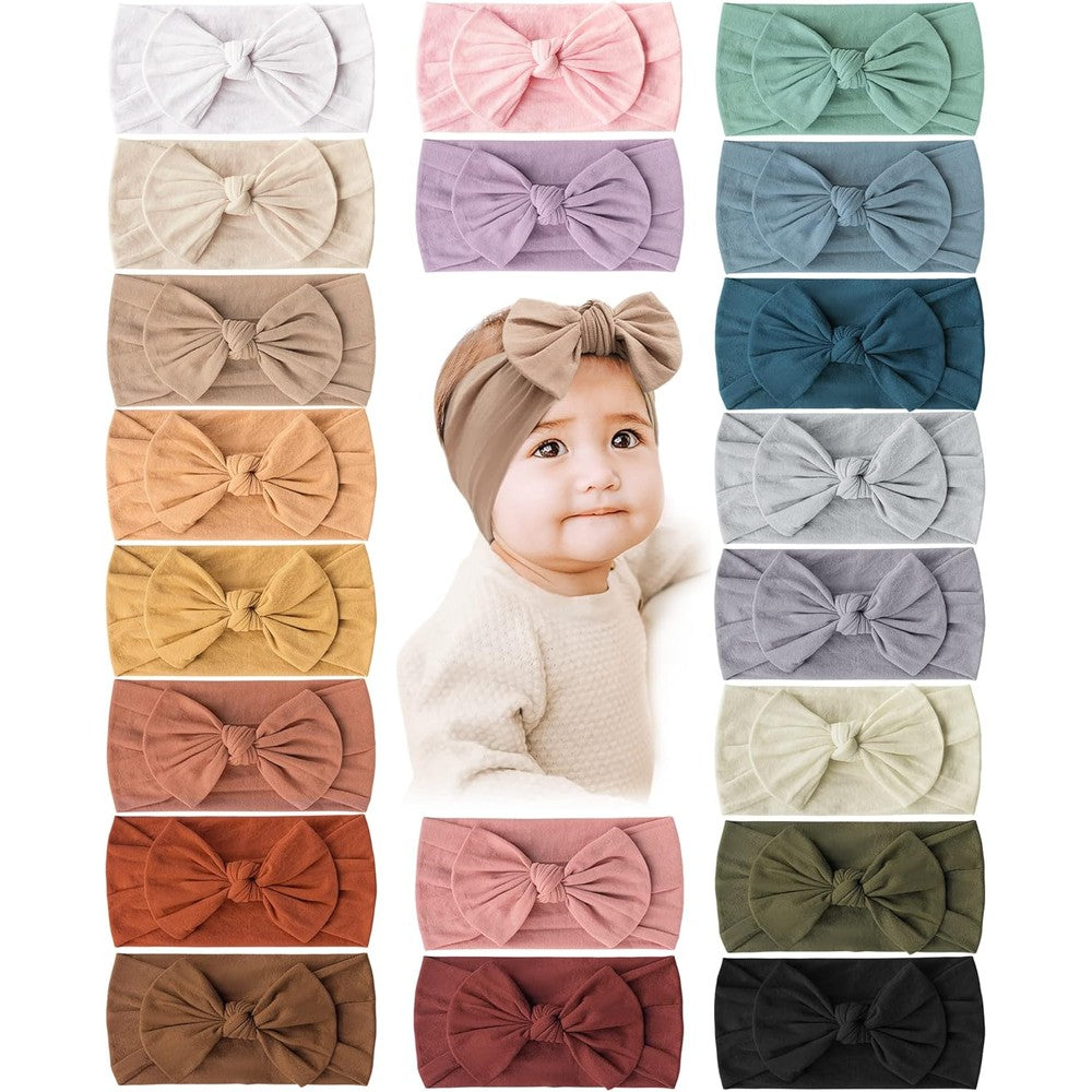 Prohouse 20 pieces baby nylon headbands set front view