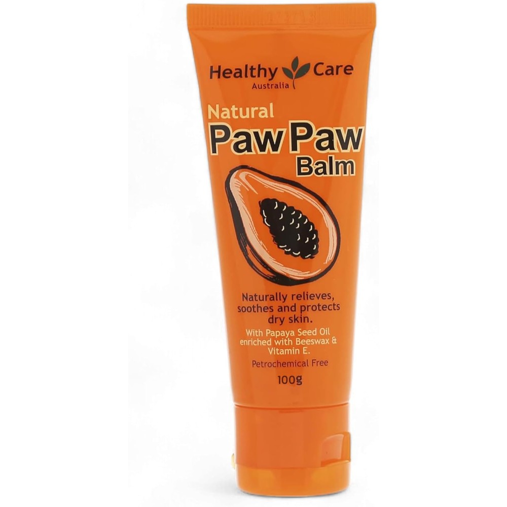 Healthy Care Paw Paw Balm 100g tube front view for dry skin