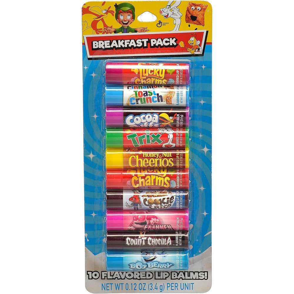 Taste Beauty General Mills cereal lip balm 10 pack front view