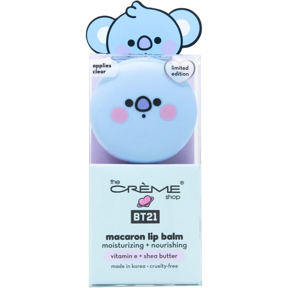 The Crème Shop BT21 Baby Koya Macaron Lip Balm front view packaging