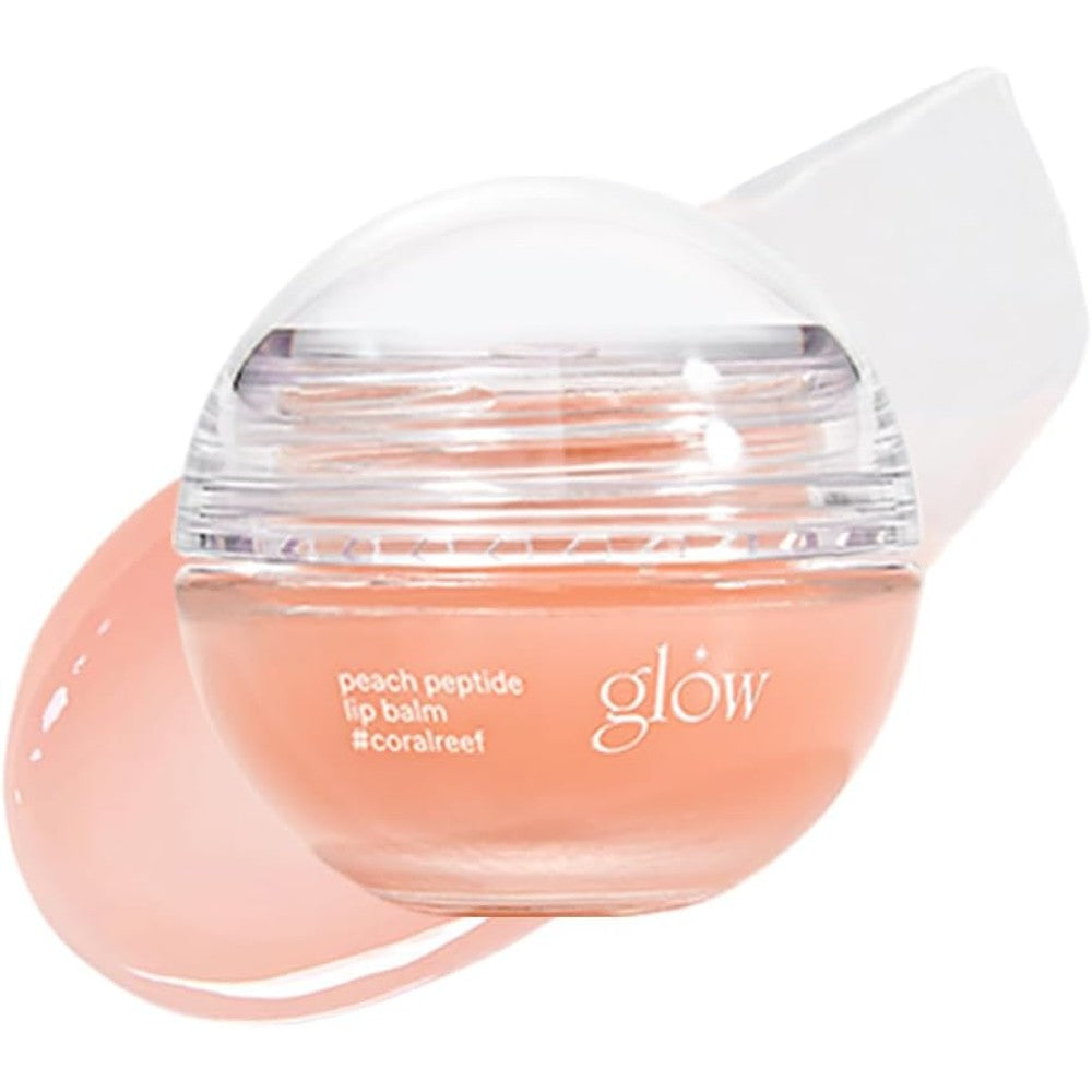 Koja India Glow Peach Peptide Repair Lip Balm Coralreef front view
