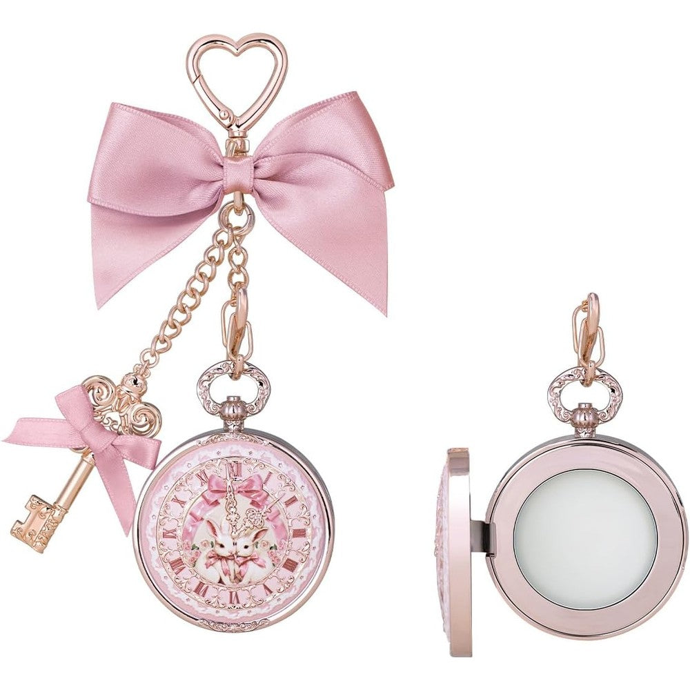 Flower Knows Bunny Garden Lip Balm Bag Charm front view in Creamy White