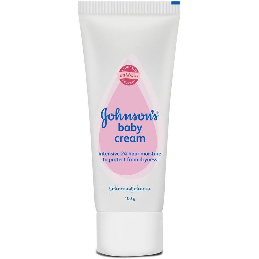 Johnson & Johnson Baby Cream 100 gram tube front view showing packaging details