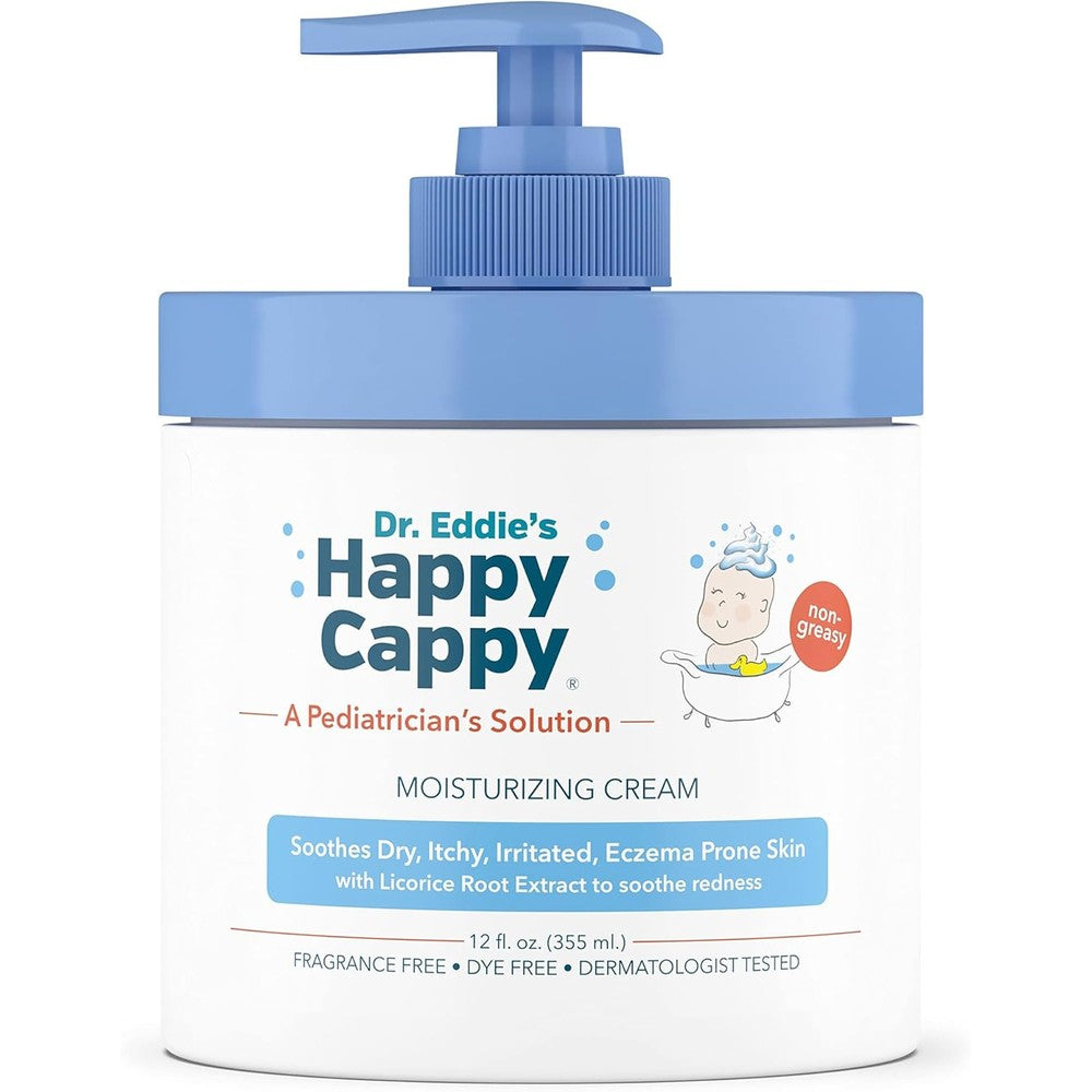 Happy Cappy Moisturizing Cream 12 fluid ounce pump bottle front view