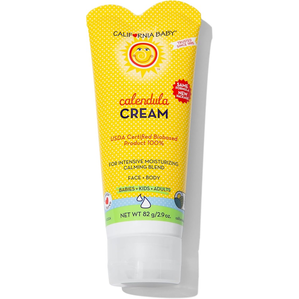 California Baby Calendula Cream 82g tube for infant face and body care