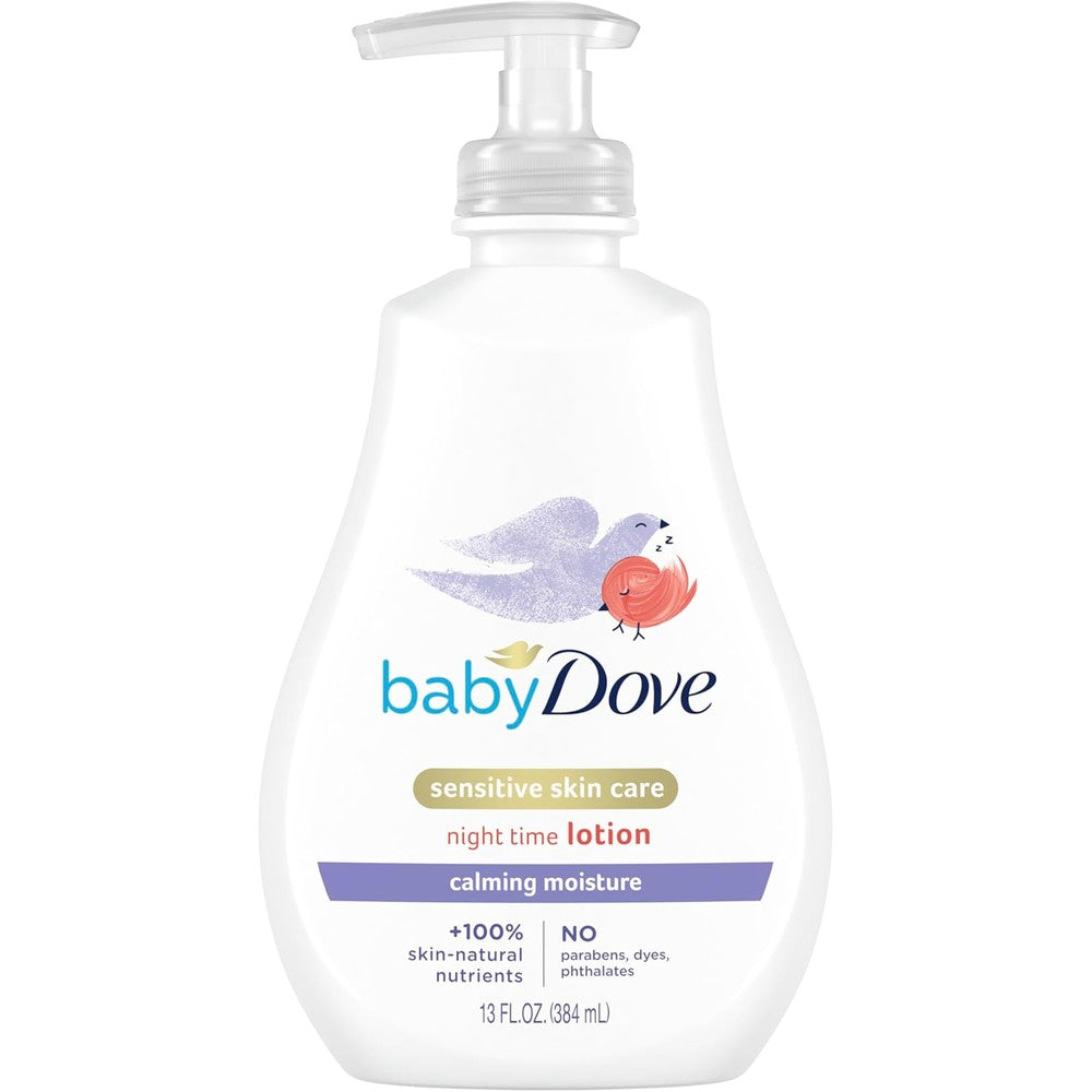 Baby Dove Calming Moisture Night Time Baby Lotion thirteen ounce front view