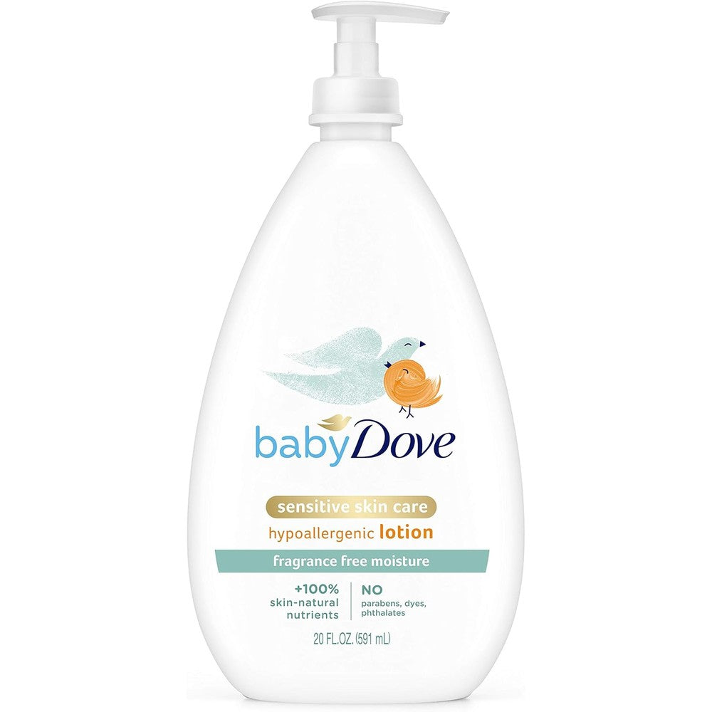 Baby Dove Sensitive Moisture Face and Body Lotion 20 Ounce front view bottle