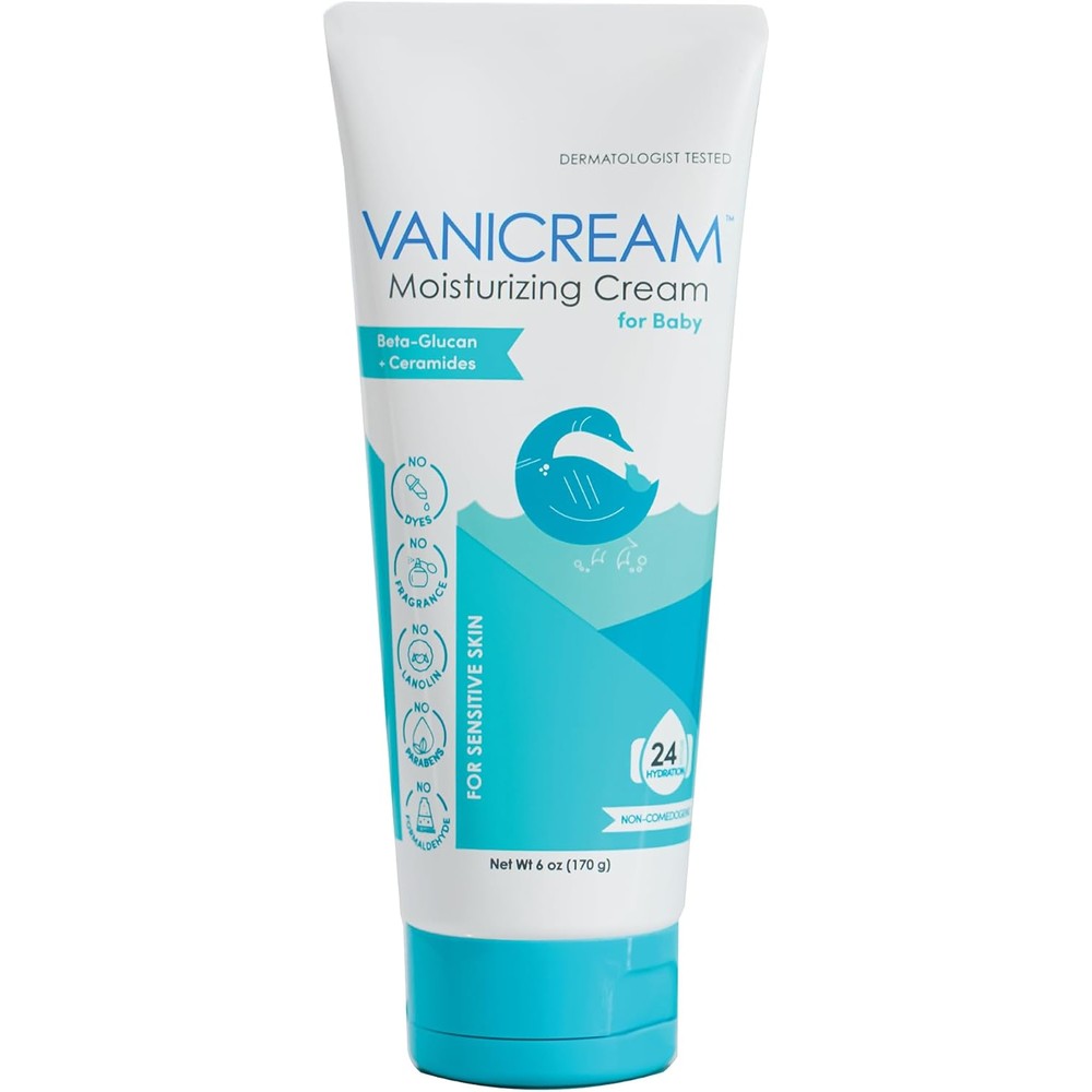 Vanicream Moisturizing Cream for Baby 6 Ounce tube front view