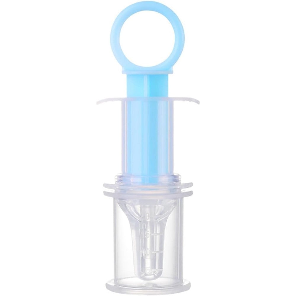 Cucufa liquid medicine syringe blue front view for infants