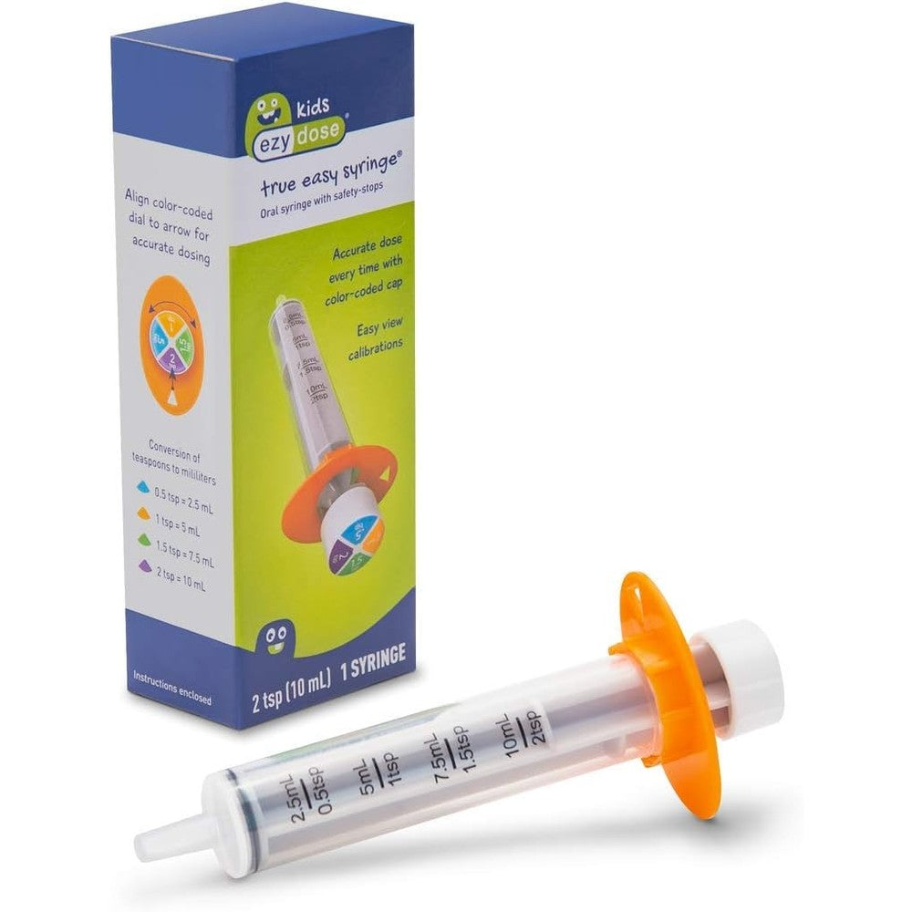 Ezy Dose Kids baby oral syringe and dispenser front view