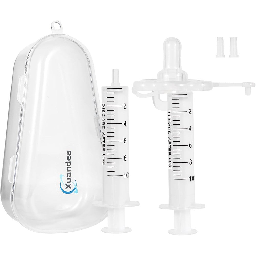 Xuandea pacifier and liquid baby medicine dispenser set front view