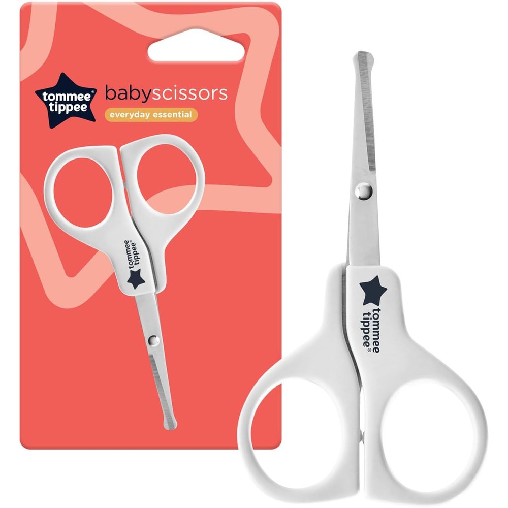 Tommee Tippee Baby Nail Scissors with Protective Cover And Rounded Tips