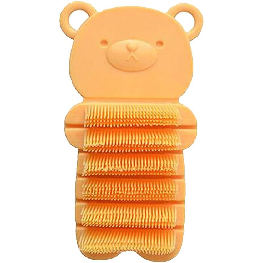 Jinch kids nail scrubber brush yellow bear design front view