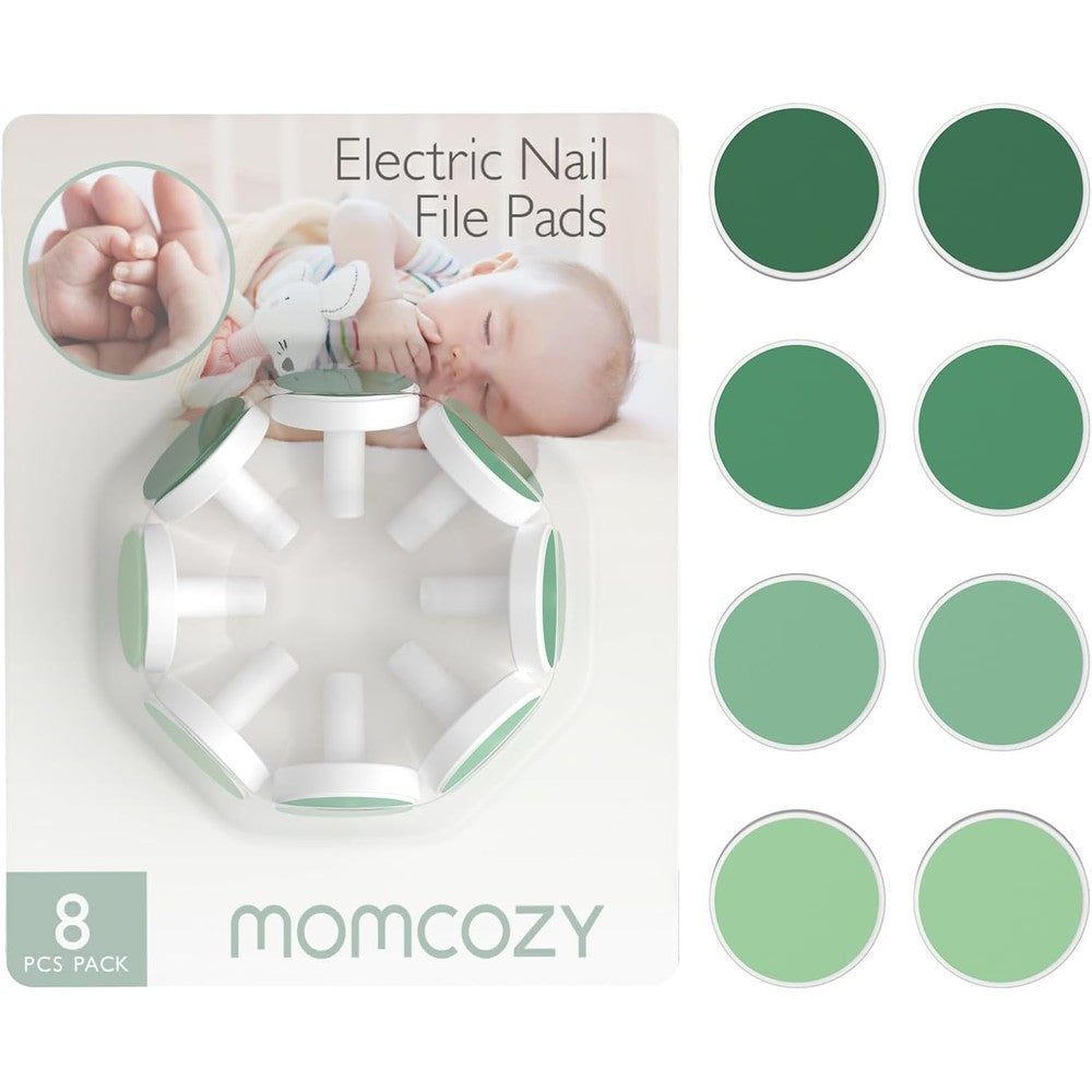 Momcozy Baby Nail Trimmer Replacement Pads 8 count pack front view