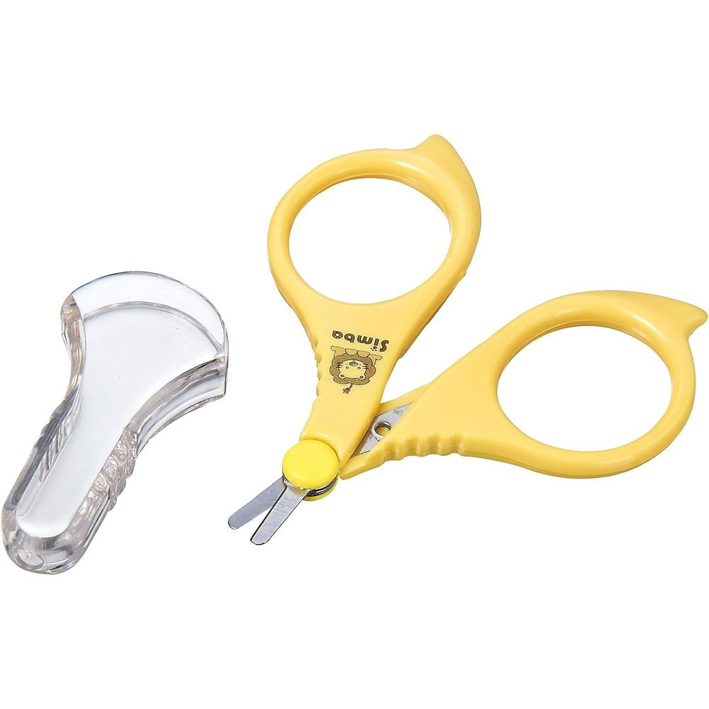 Simba baby safety nail scissors yellow front view
