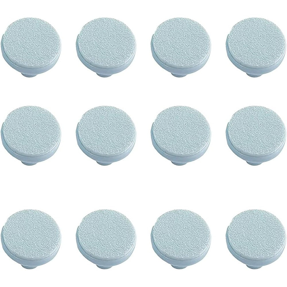 Qunlions Life 12 Pieces Baby Nail File Pads front view showcasing twelve circular blue replacement heads for electric trimmers.