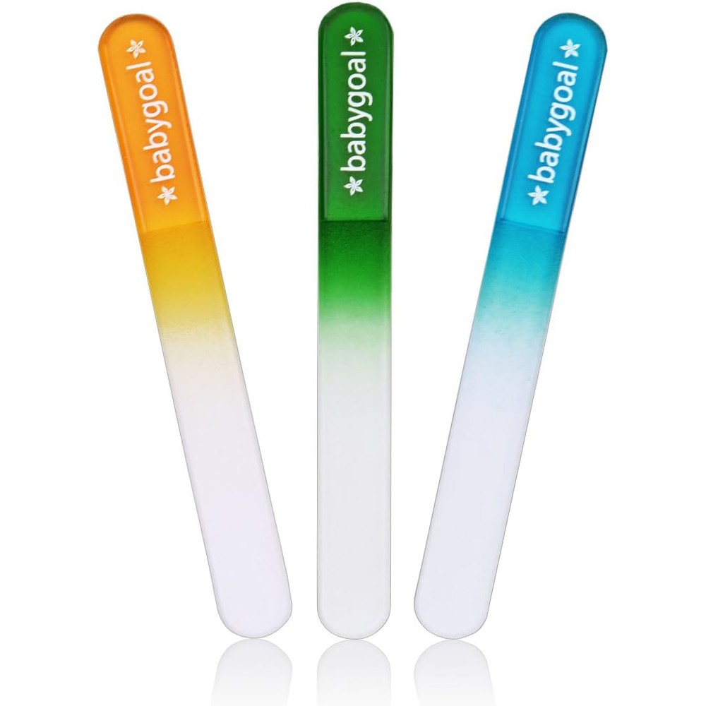 Babygoal 3 pack baby nail files with pouch front view