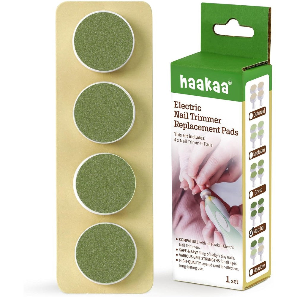 Haakaa Electric Nail Trimmer Replacement Pads Matcha front packaging