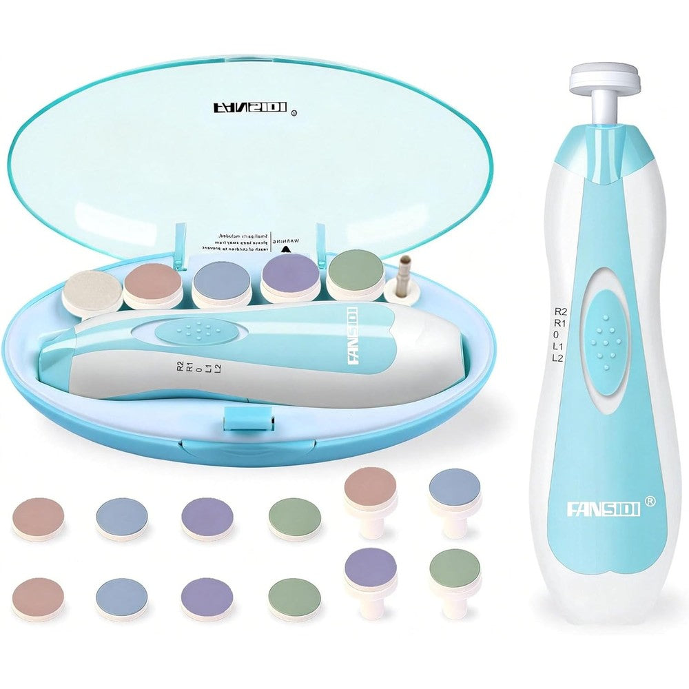 Fansidi upgraded baby nail trimmer blue front view