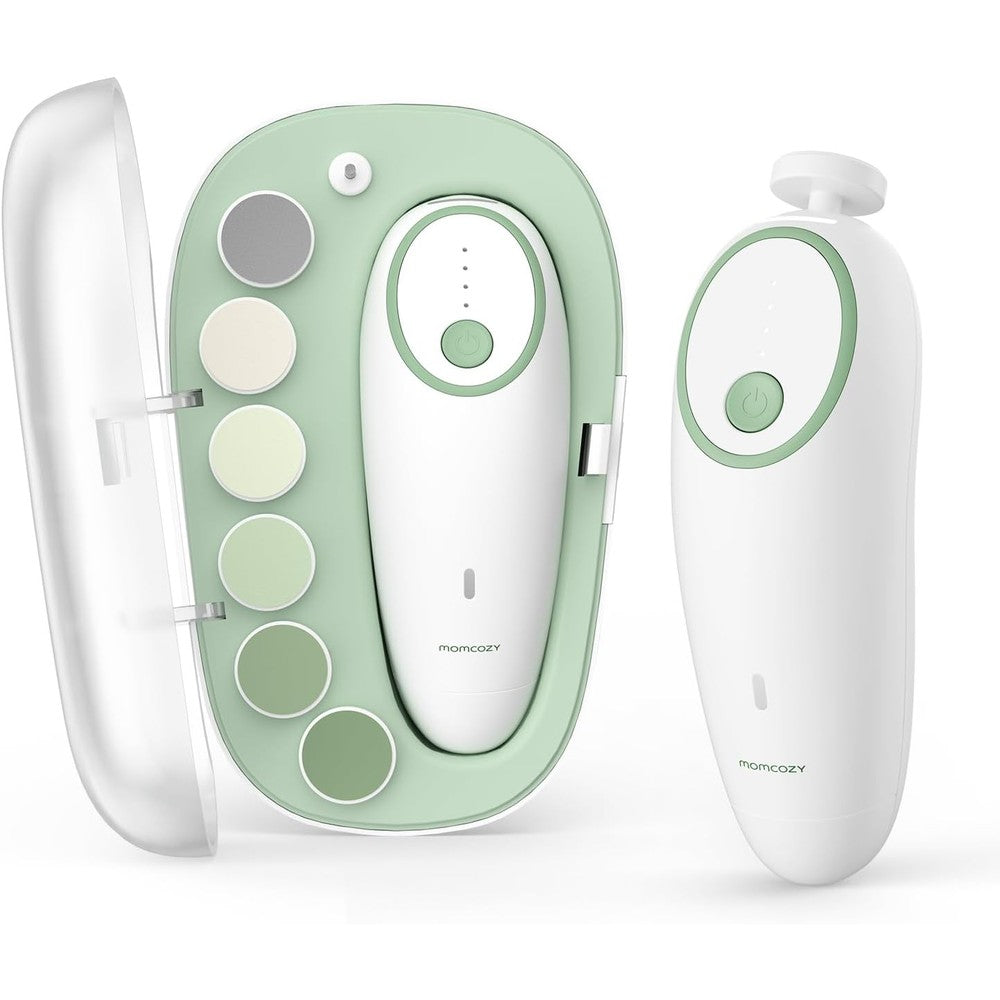 Momcozy electric baby nail file front view green