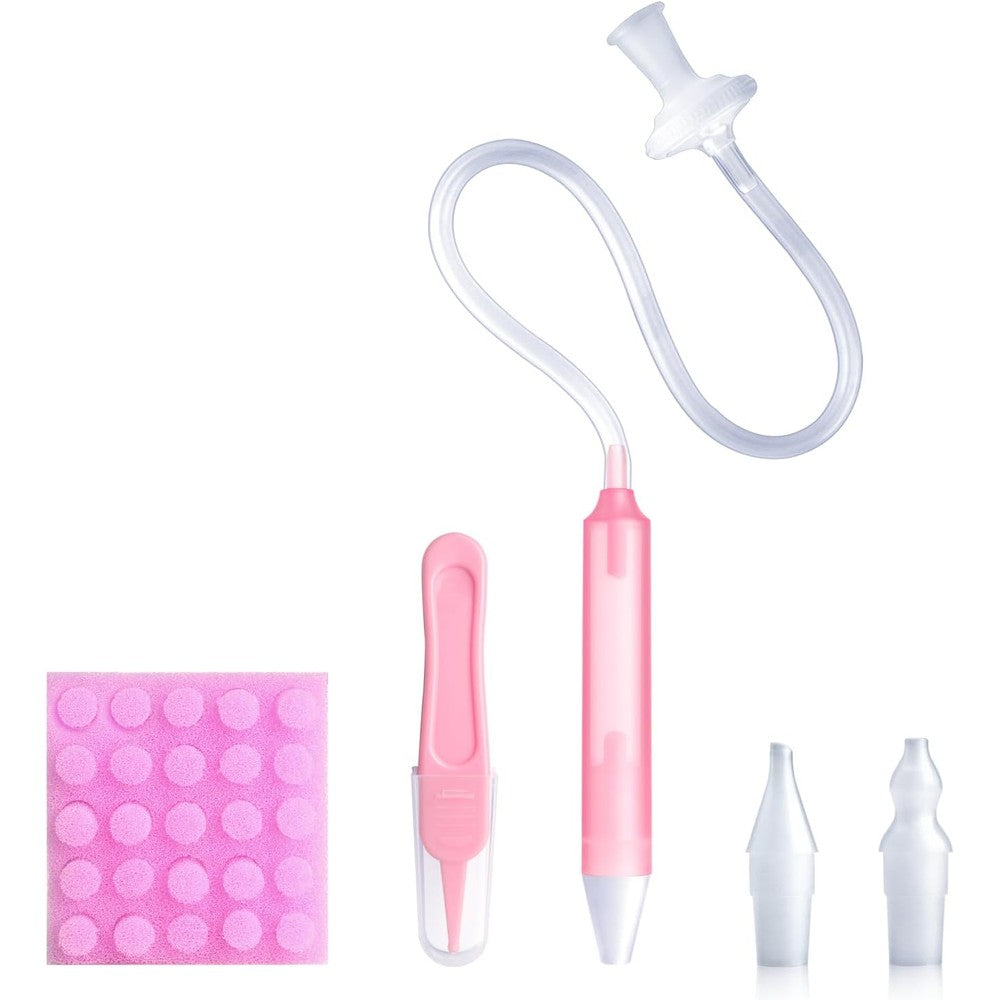 Vimaz Baby Nasal Aspirator kit with pink housing and accessories