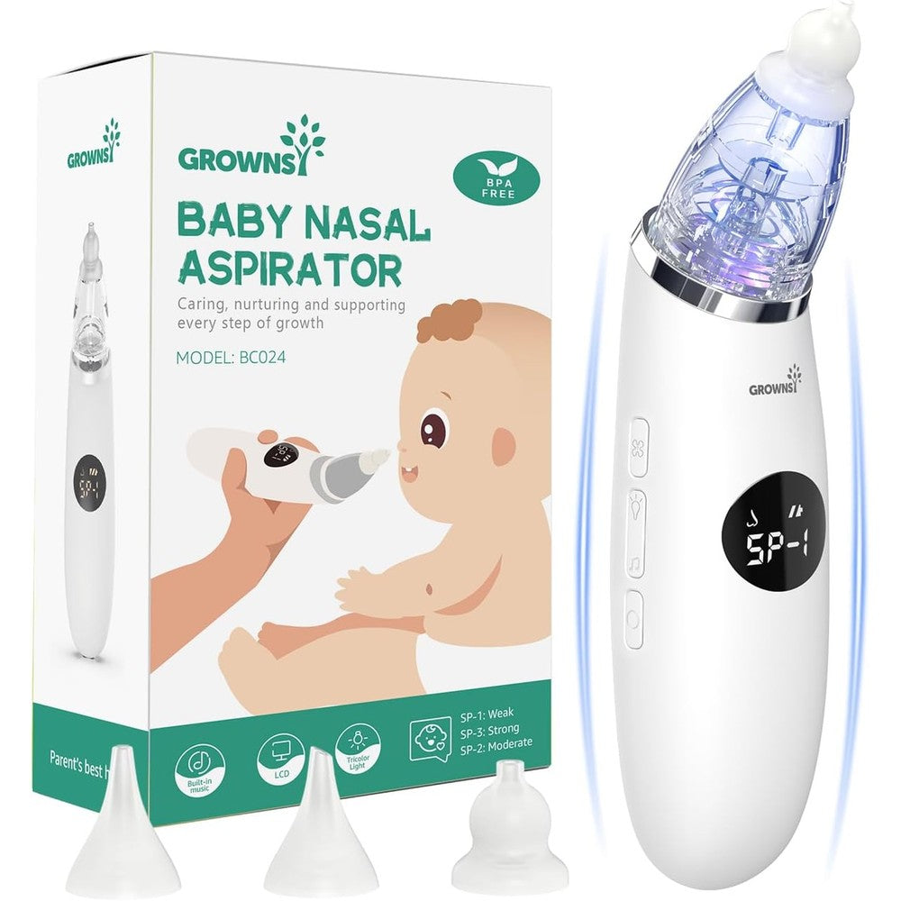 Grownsy electric baby nasal aspirator front view white color