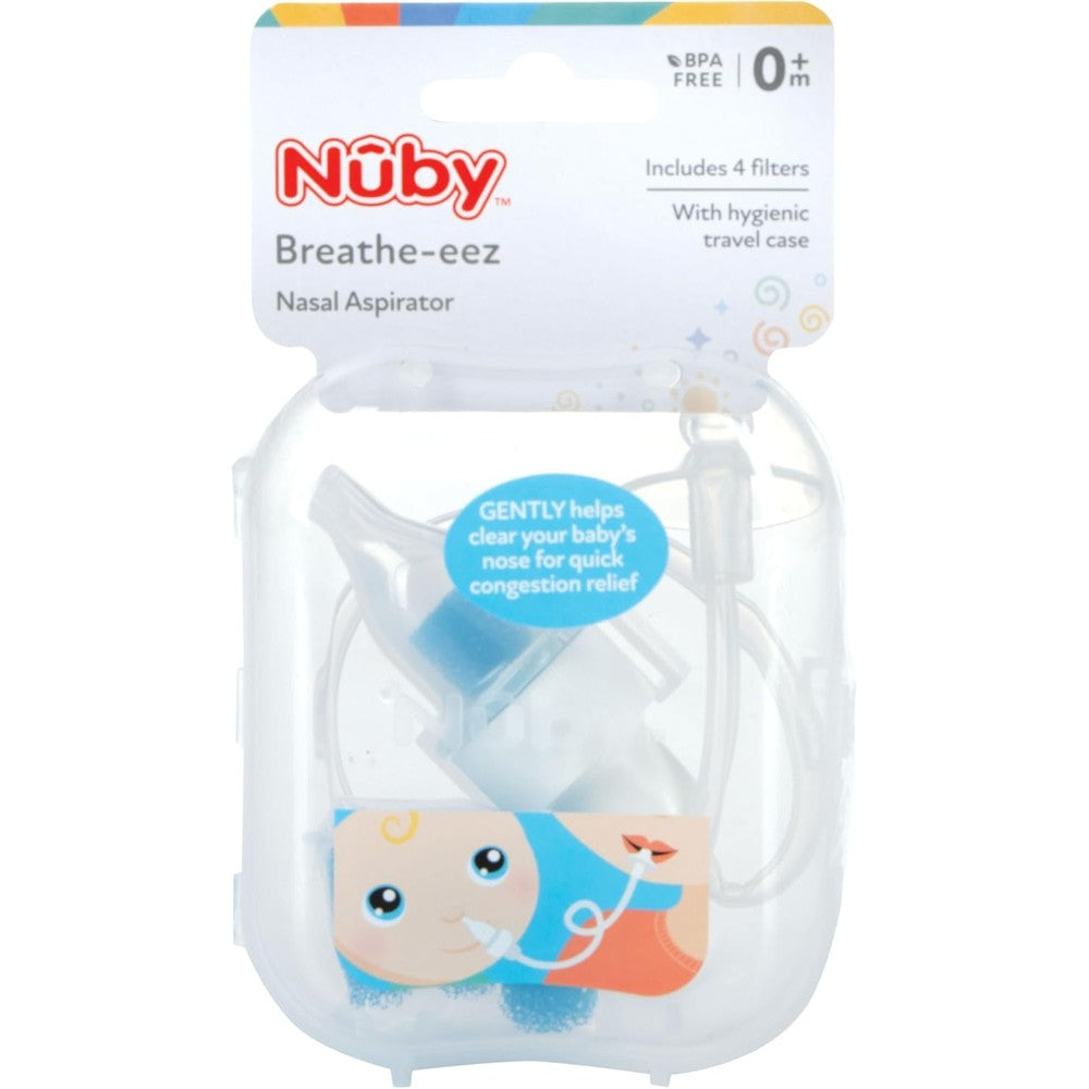 Nuby Breathe-Eez Infant Nasal Aspirator front view for congestion relief