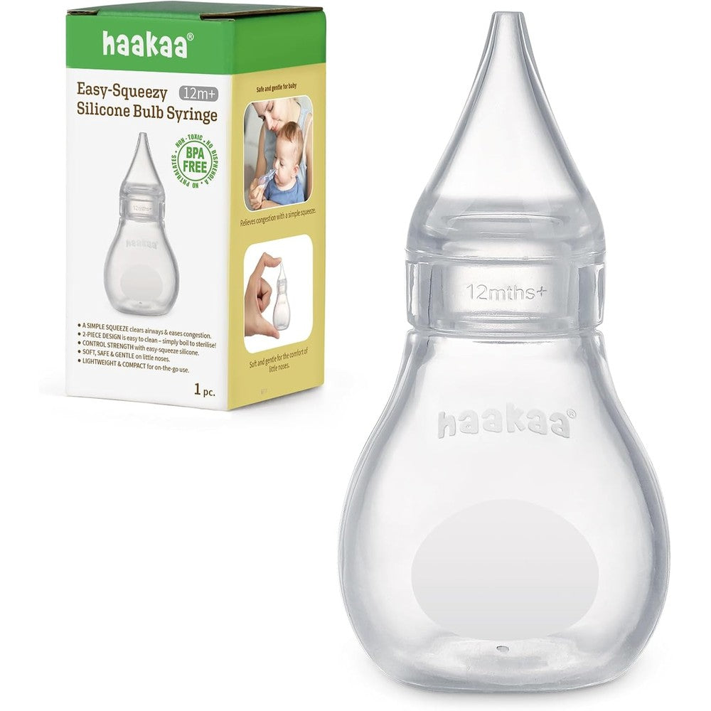 Haakaa silicone baby nasal aspirator front view