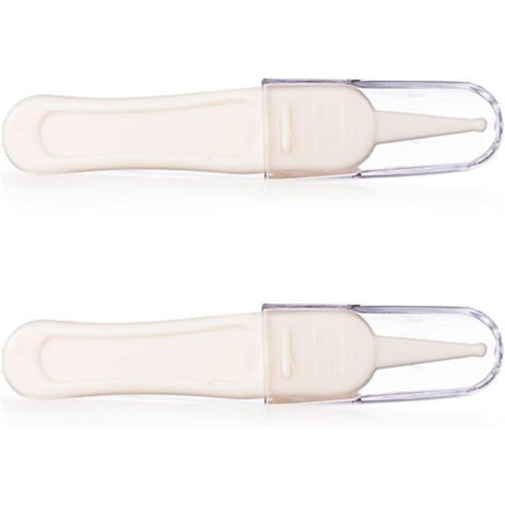 Healifty Kids Nose Tweezers white front view for baby hygiene