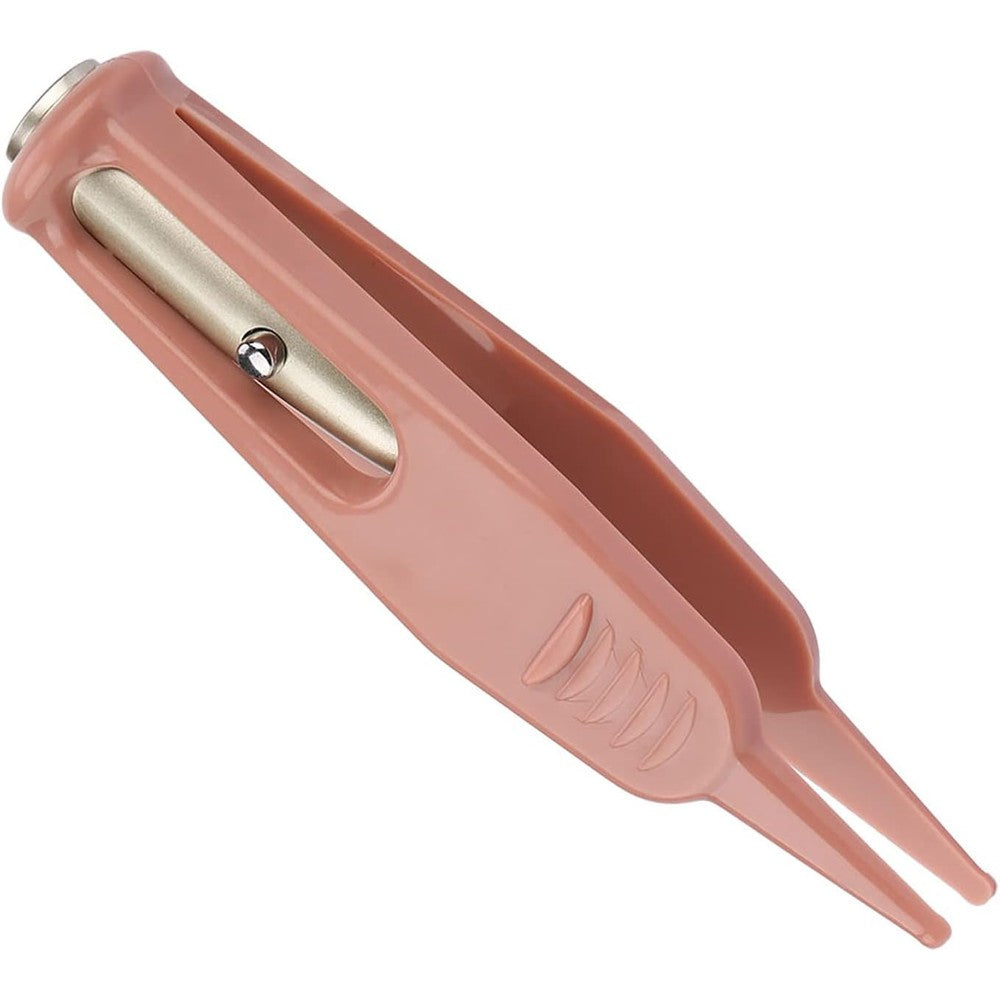 Dioche nose cleaning tweezers front view displaying the integrated LED light functionality