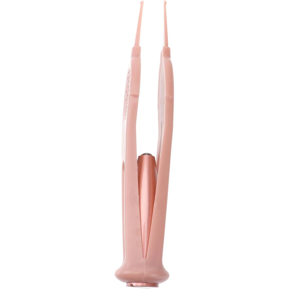 Supvox pink booger cleaning tweezer with LED light front view
