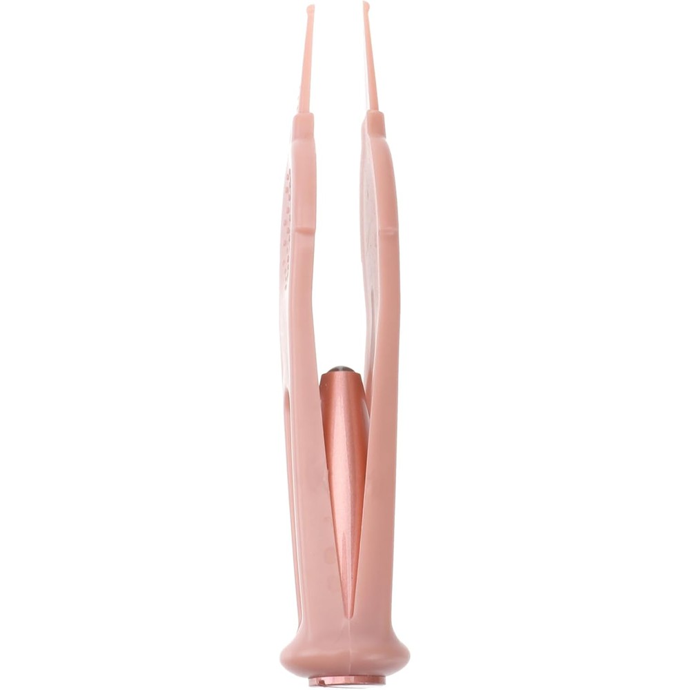 Drfeify baby booger cleaning tweezer pink front view showing the round head safety design.