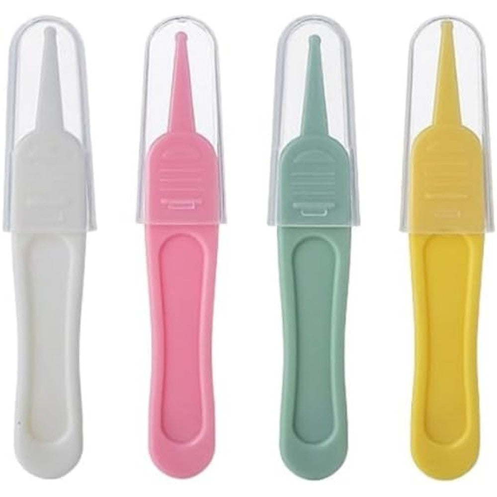 Healeved 6 piece infant nose cleaning tweezers front view