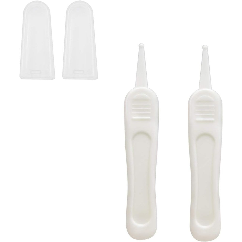 Evwoge baby nose tweezers front view showcasing the safe rounded tip design