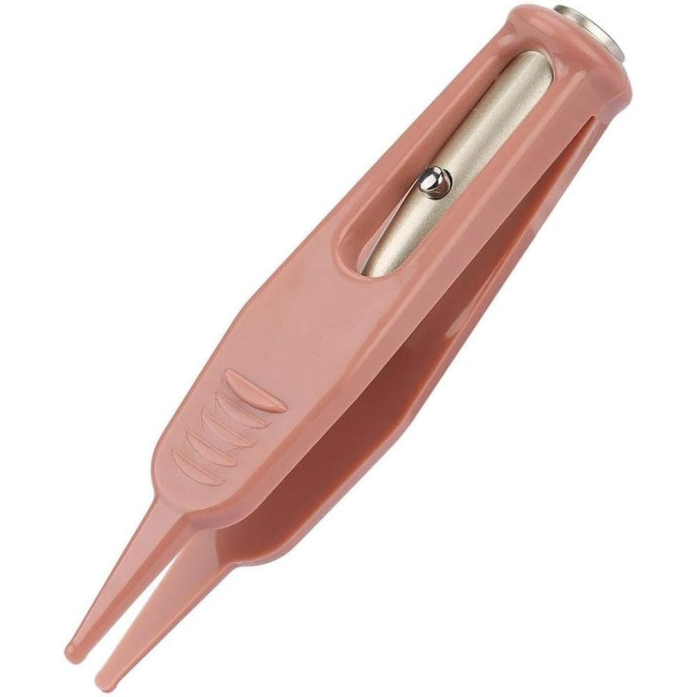 Semme stainless steel baby nasal tweezers front view with LED light