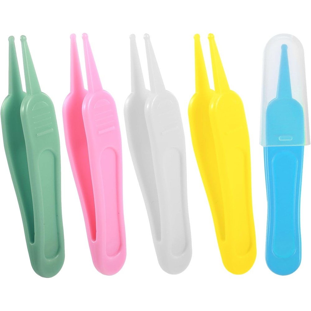 Larrel 5 Piece Baby Nose Cleaning Tweezers set front view