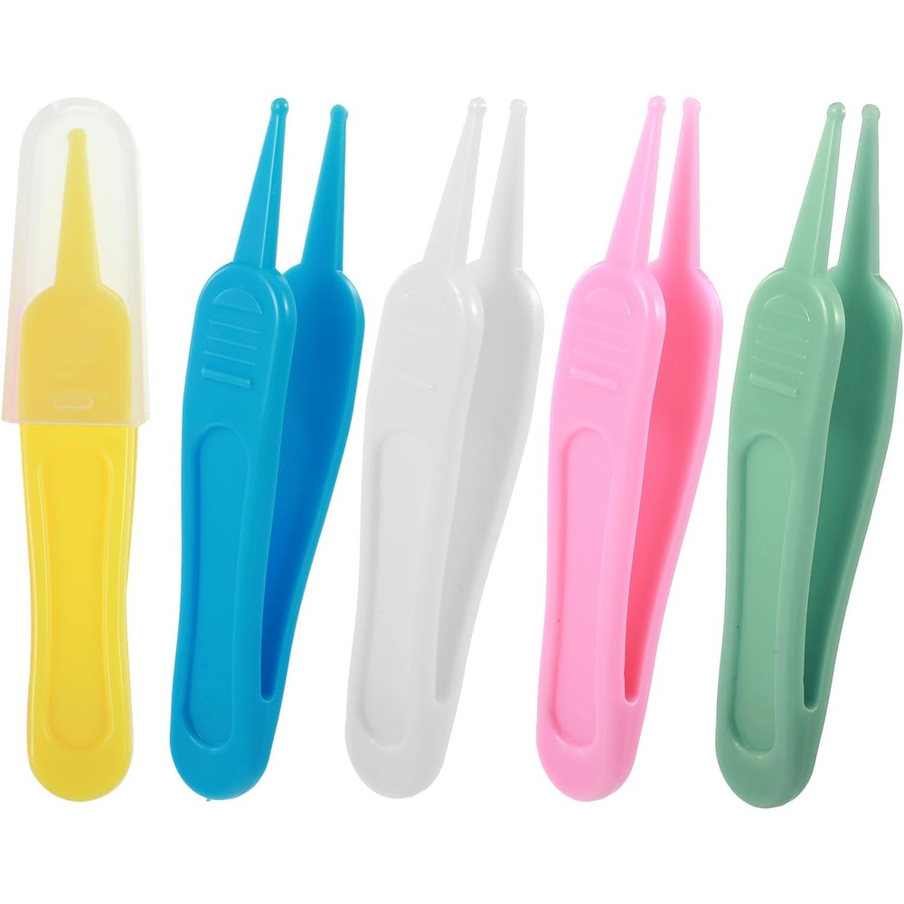 Larrel 5 Pcs Nose Cleaning Tweezers front view set