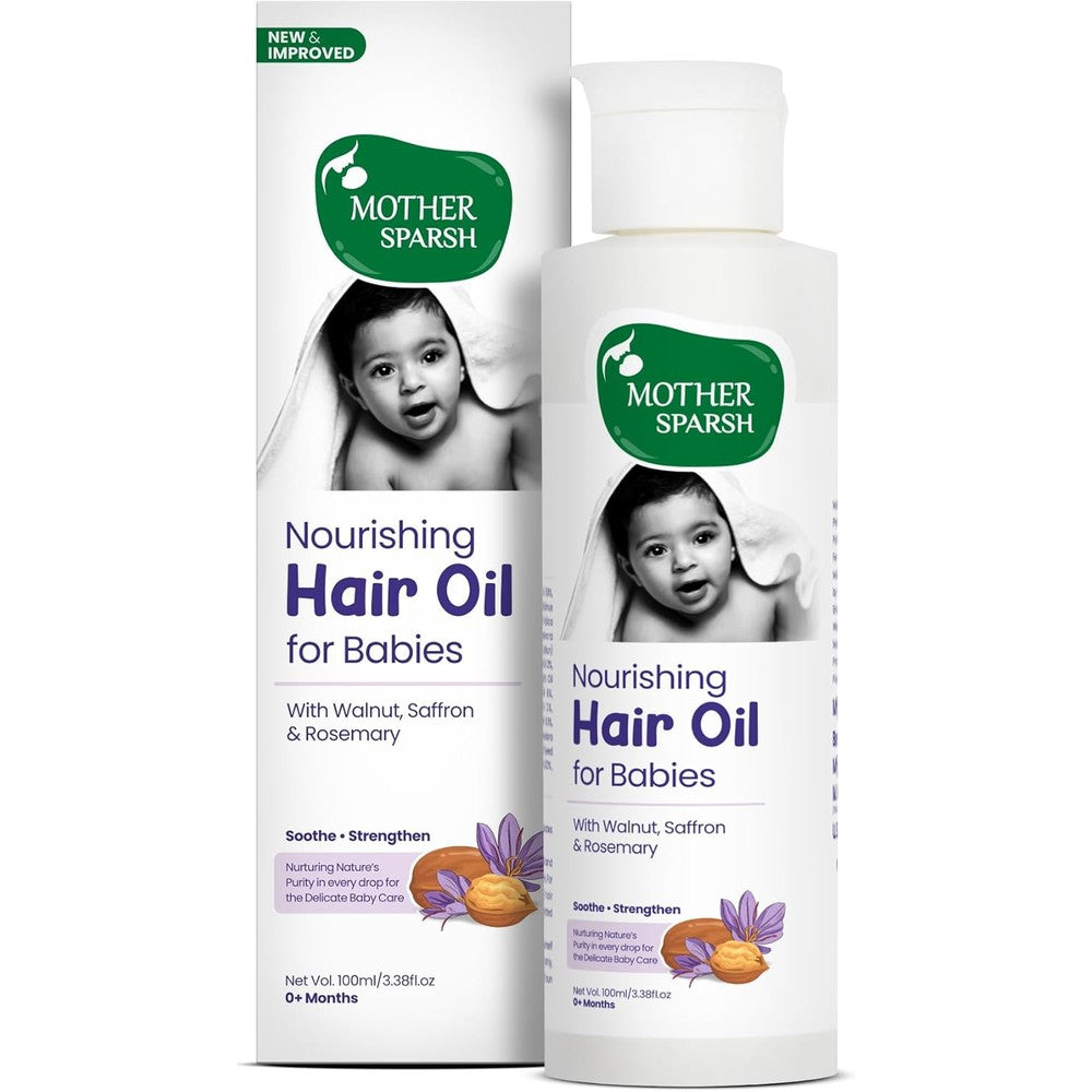 Mother Sparsh Ayurvedic Baby Hair Oil front view 100ml