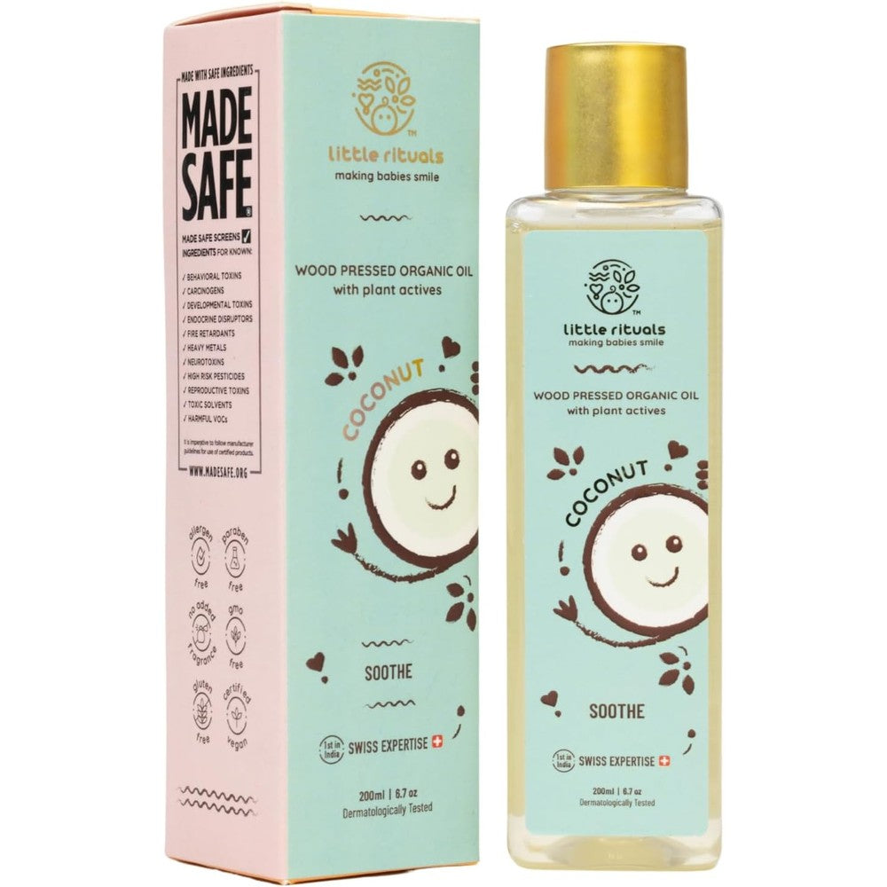 Little Rituals Coconut Baby Massage Oil front view bottle