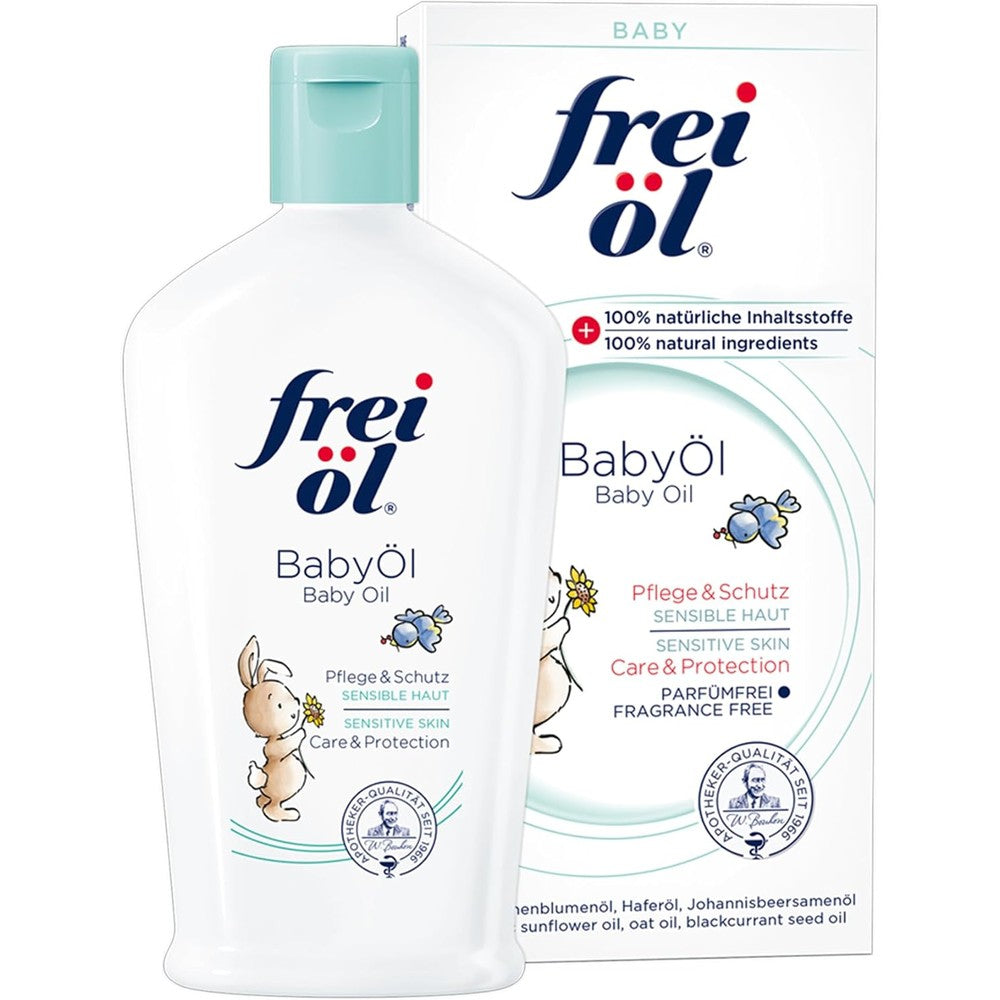 Frei Öl Baby Oil front view 4.7 fluid ounce bottle