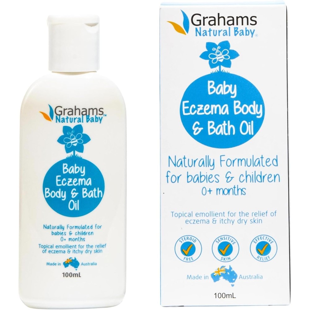 Grahams Natural Baby Eczema Body and Bath Oil front view