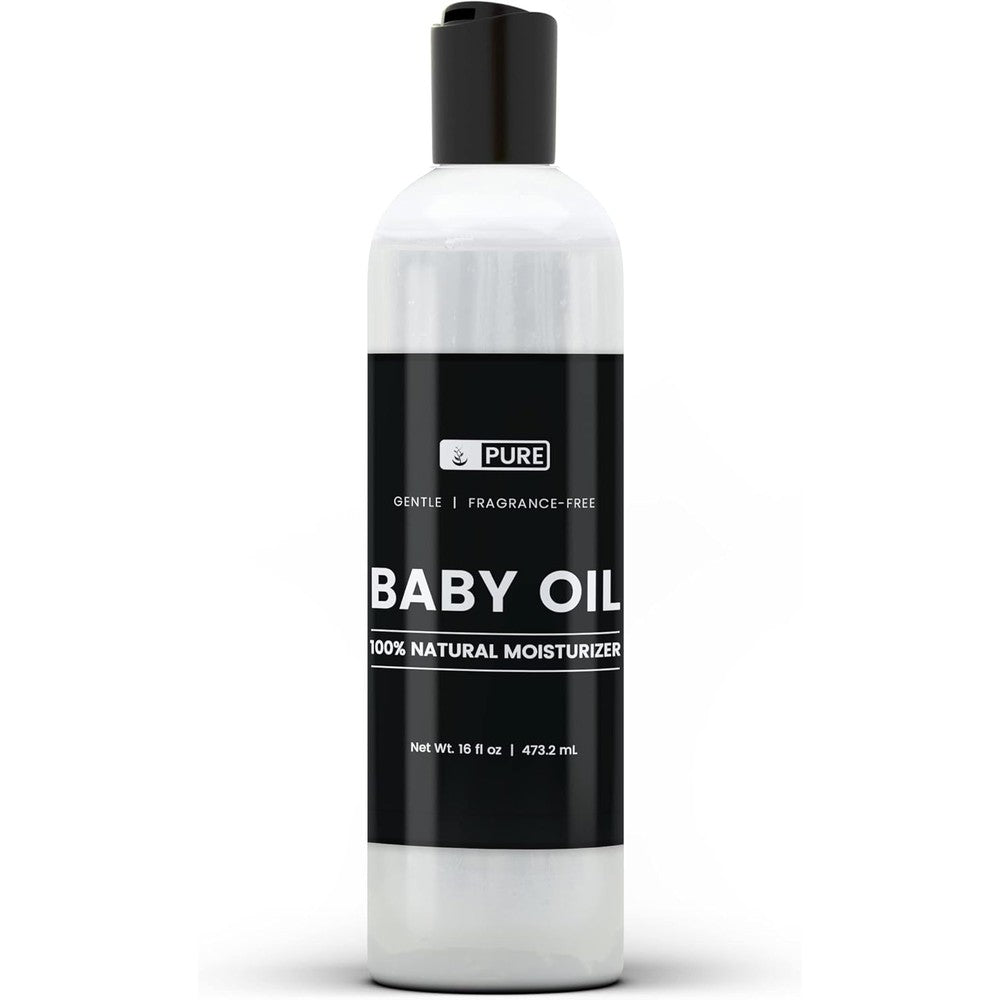 Pure Original Ingredients Baby Oil 16 fluid ounce front view bottle