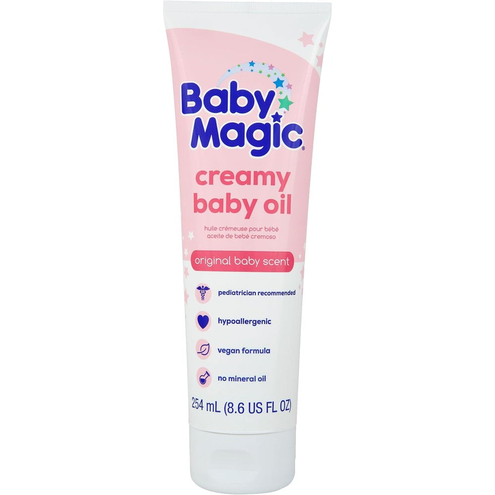 Baby Magic Creamy Baby Oil bottle front view