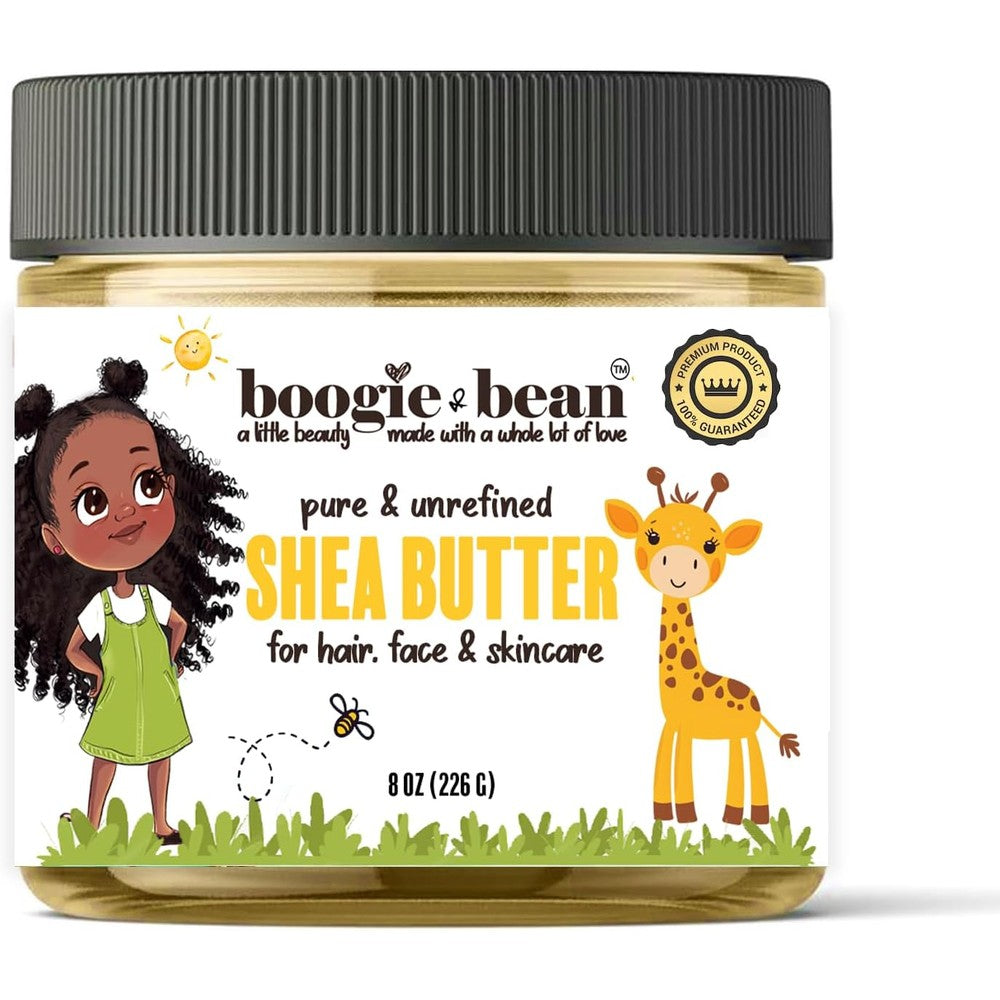 Boogie and Bean raw African shea butter jar front view
