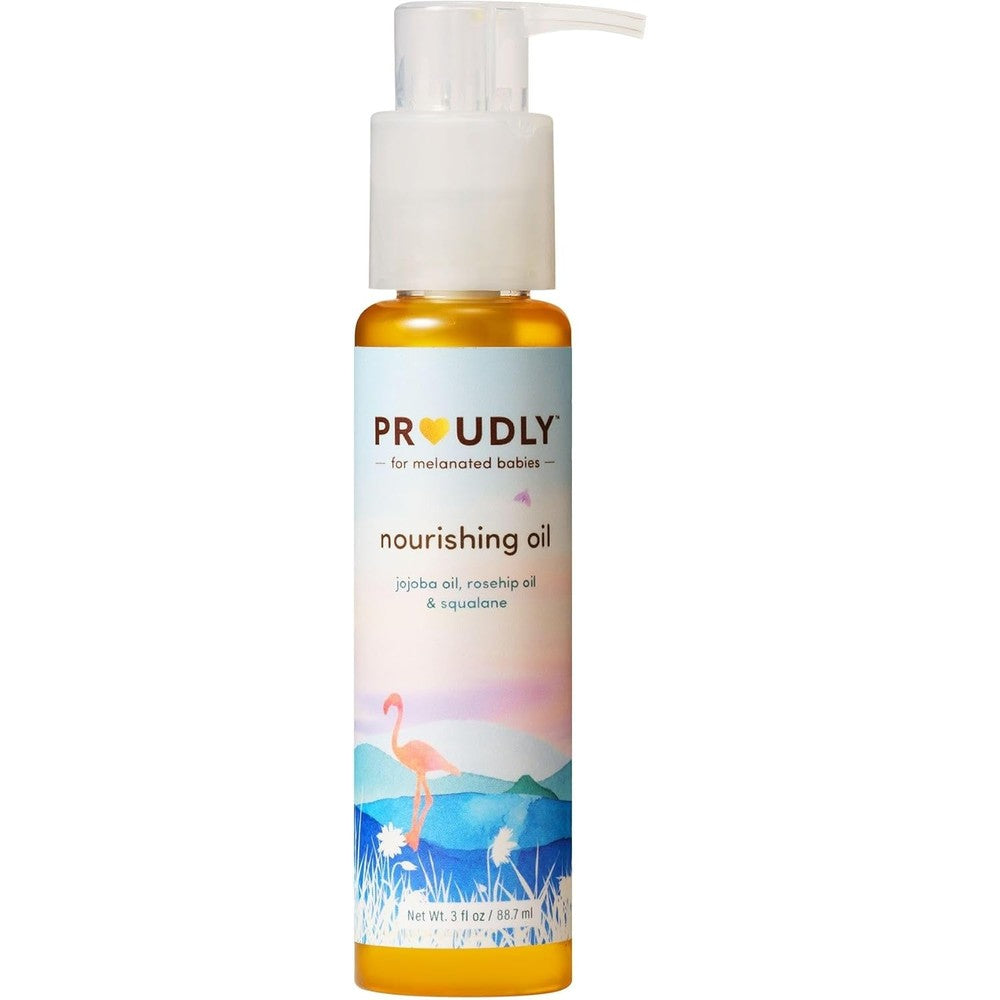 Proudly Nourishing Baby and Hair Oil front view bottle