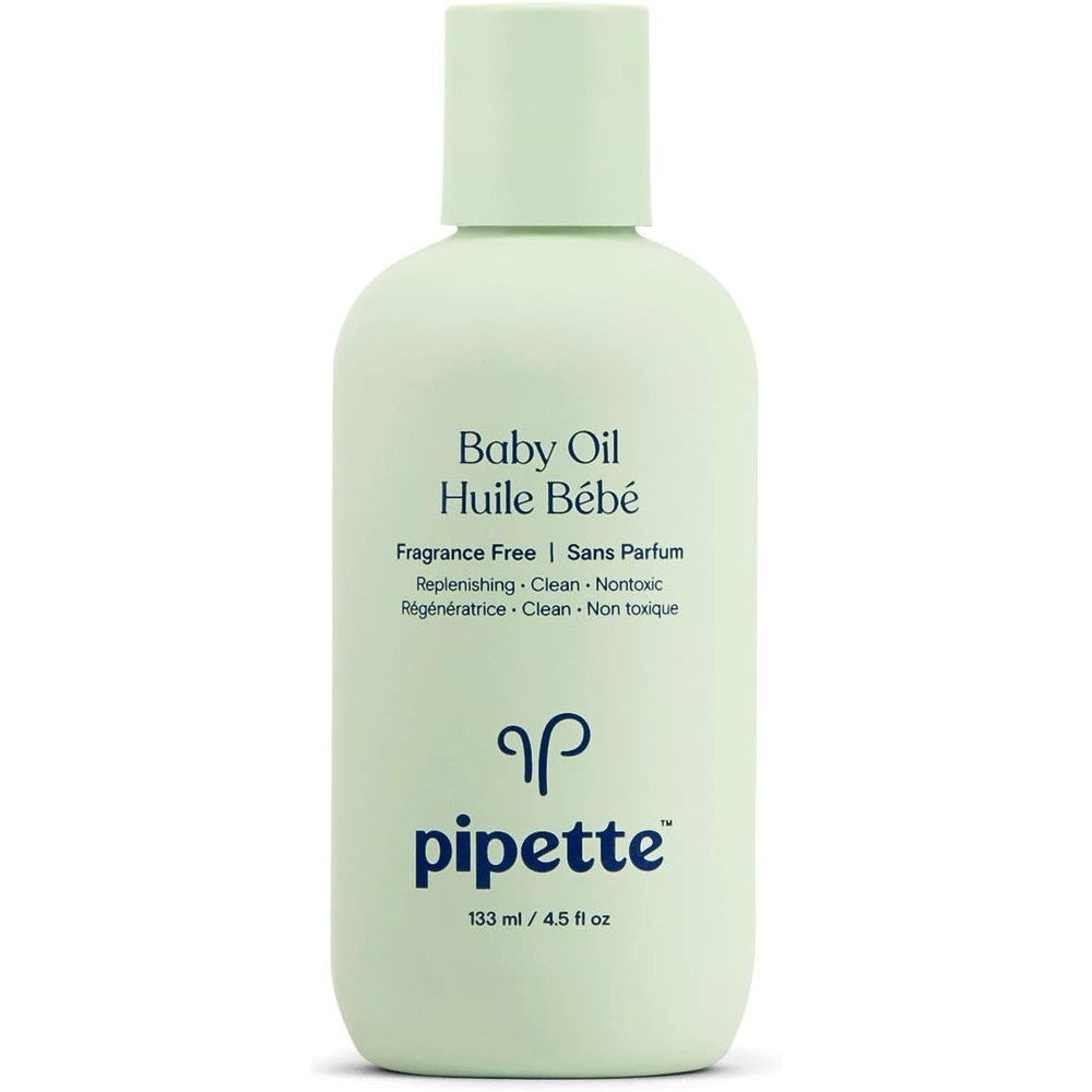 Pipette Baby Oil fragrance free bottle front view