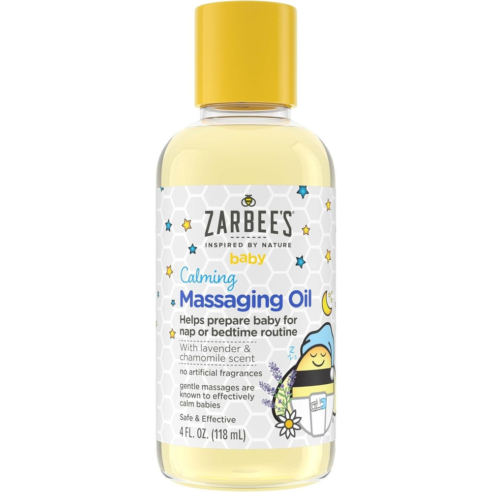 Zarbee's Baby Calming Massage Oil bottle front view