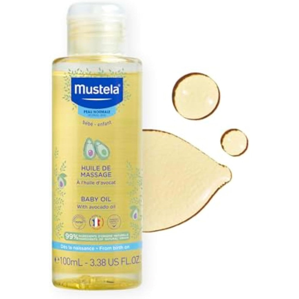 Mustela Baby Oil 100ml bottle front view