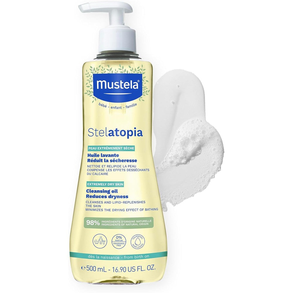 Mustela Stelatopia Eczema Prone Skin Cleansing Oil front view