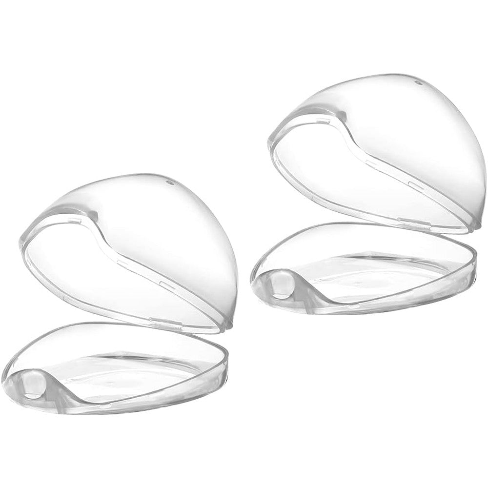 Accmor pacifier holder case front view showing transparent travel container set